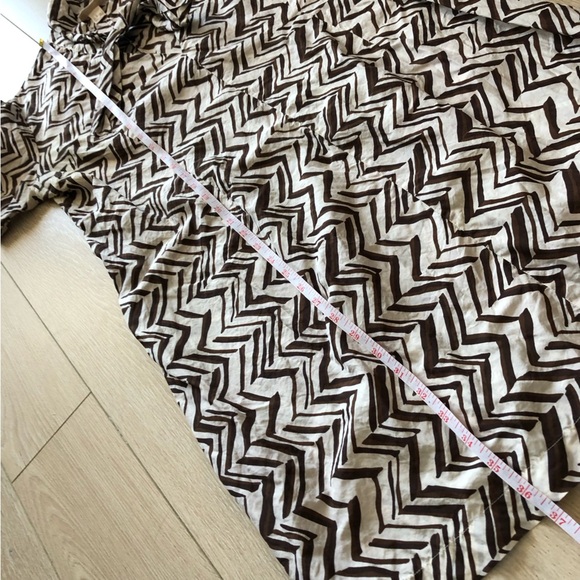 Marni at H&M 100% Silk Dress in Brown & White Size 10 - Picture 9 of 12